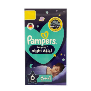 Pampers Baby-Dry Night Diapers For Extra Sleep Protection, Size 6, 14 ...